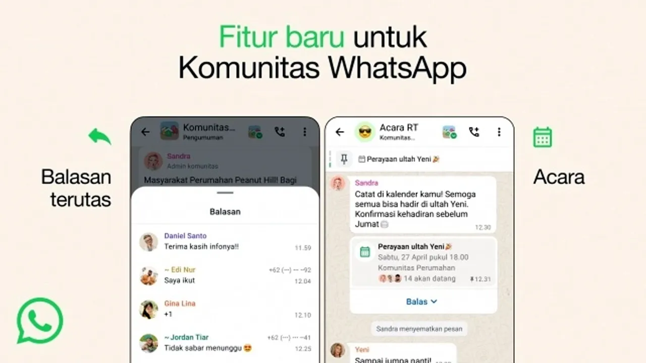 WhatsApp Hadirkan Fitur Tambahkan Acara di Chat